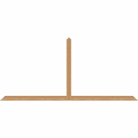 Ekena Millwork Portland Timber Gable Bracket, Western Red Cedar, 108"W x 49"H x 3 1/2"D x 3 1/2"F, 11/12 Pitch GBW108X49X0404POR00SWR